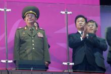 North Korea's Hwang Pyong So (L), a senior aide North Korea's supreme leader Kim Jong Un, attends the closing ceremony of the 17th Asian Games at the Incheon Asiad Main Stadium, October 4, 2014. PHOTO BY REUTERS/Jason Reed