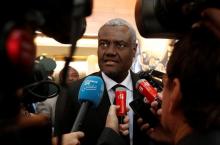 Newly elected African Union Commission Chairman, Chadian Foreign Minister Moussa Faki Mahamat addresses to media during the 28th Ordinary Session of the Assembly of the Heads of State and the Government of the African Union in Ethiopia's capital Addis Ababa, January 31, 2017. PHOTO BY REUTERS/Tiksa Negeri