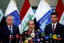 The head of Iraq's Independent Higher Election Commission Riyadh al-Badran speaks during a news conference in Baghdad, Iraq, May 16, 2018. PHOTO BY REUTERS/Khalid al Mousily