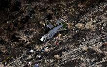 A view shows the site of a crashed plane owned by the private holding company of Turkish businessman Huseyin Basaran, Iran, March 12, 2018. PHOTO BY REUTERS/Tasnim News Agency