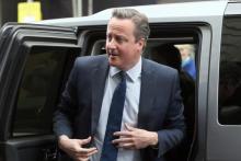Britain's Prime Minister, David Cameron, arrives to address the Conservative Spring Forum in central London, Britain April 9, 2016. PHOTO BY REUTERS/Neil Hall