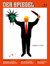 U. S. President Donald Trump is depicted beheading the Statue of Liberty in this illustration on the cover of the latest issue of German news magazine Der Spiegel. PHOTO BY REUTERS/Spiegel