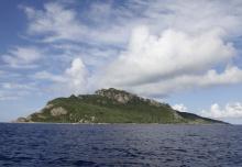 A group of disputed islands known as Senkaku in Japan and Diaoyu in China is seen from the city government of Tokyo's survey vessel in the East China Sea