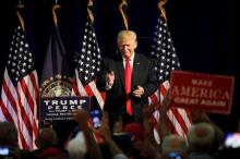 Republican presidential nominee Donald Trump appears at a campaign rally in Laconia, New Hampshire, U.S., September 15, 2016. PHOTO BY REUTERS/Mike Segar