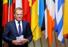 European Council President Donald Tusk arrives to brief the media after Britain voted to leave the bloc, in Brussels, Belgium, June 24, 2016. PHOTO BY REUTERS/Francois Lenoir