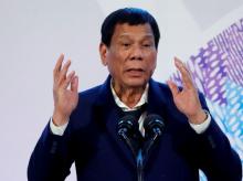 Philippines' President Rodrigo Duterte Rodrigo Duterte gestures during a news conference on the sidelines of the Association of South East Asian Nations (ASEAN) summit in Pasay, metro Manila, Philippines, November 14, 2017. PHOTO BY REUTERS/Dondi Tawatao