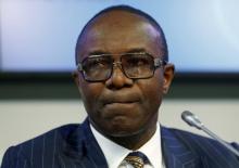 Nigeria's Oil Minister and OPEC president Emmanuel Ibe Kachikwu listens to a news conference after a meeting of OPEC oil ministers in Vienna, Austria, December 4, 2015. PHOTO BY REUTERS/Heinz-Peter Bader