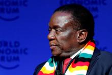 Zimbabwe's President Emmerson Mnangagwa looks on during the World Economic Forum (WEF) annual meeting in Davos, Switzerland, January 24, 2018. PHOTO BY REUTERS/Denis Balibouse