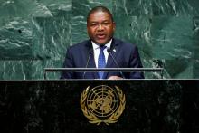 Mozambique President Filipe Jacinto Nyusi addresses the 73rd session of the United Nations General Assembly at U.N. headquarters in New York, U.S., September 25, 2018. PHOTO BY REUTERS/Eduardo Munoz