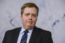 Iceland's Prime Minister Sigmundur David Gunnlaugsson attends a news conference in Stockholm, Sweden, June 19, 2013. PHOTO BY REUTERS/Bertil Enevag Ericson
