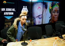 Gabriella Engels, who claims to have been assaulted by Grace Mugabe, arrives for a news conference in Pretoria, South Africa, August 17, 2017. PHOTO BY REUTERS/Siphiwe Sibeko