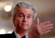 Dutch far-right Party for Freedom (PVV) leader Geert Wilders answers questions during a Reuters interview in Budapest, Hungary, June 24, 2016, after Britain voted to leave the European Union in the EU BREXIT referendum. PHOTO BY REUTERS/Laszlo Balogh