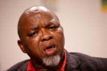African National Congress (ANC) Secretary General Gwede Mantashe gestures during a media briefing at Luthuli house, the ANC headquarters in Johannesburg, South Africa, May 29, 2017. PHOTO BY REUTERS/Siphiwe Sibeko