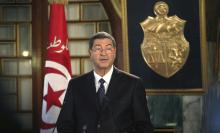 Tunisia's nominated prime minister Habib Essid speaks during a news conference after his meeting with President Beji Caid Essebsi in Tunis, January 23, 2015. PHOTO BY REUTERS/Zoubeir Souissi