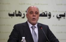 Iraq's Prime Minister Haidar al-Abadi speaks during a news conference at the Foreign Ministry in Baghdad, March 31, 2015. PHOTO BY REUTERS/Ahmed Saad