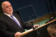 Prime Minister Haider Al-Abadi of Iraq addresses the United Nations General Assembly in the Manhattan borough of New York, U.S., September 22, 2016. PHOTO BY REUTERS/Carlo Allegri