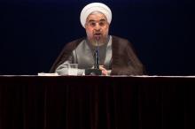 Iran's President Hassan Rouhani gives a news conference on the sidelines of the 69th United Nations General Assembly at United Nations Headquarters in New York, September 26, 2014. PHOTO BY REUTERS/Adrees Latif
