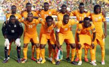Ivory Coast national soccer team players players pose for a photograph before the start of their Group D soccer match against Guinea of the 2015 African Cup of Nations in Malabo, January 20, 2015. PHOTO BY REUTERS/Amr Abdallah Dalsh