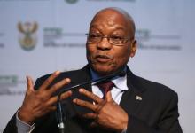 President of South Africa, Jacob Zuma gestures as he speaks during the Energy Indaba conference in Midrand, South Africa, December 7, 2017. PHOTO BY REUTERS/Siphiwe Sibeko