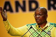 President of South Africa Jacob Zuma addresses the 54th National Conference of the ruling African National Congress (ANC) at the Nasrec Expo Centre in Johannesburg, South Africa, December 16, 2017. PHOTO BY REUTERS/Siphiwe Sibeko