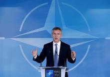 NATO Secretary-General Jens Stoltenberg briefs the media during a NATO defence ministers meeting at the Alliance headquarters in Brussels, Belgium, June 14, 2016. PHOTO BY REUTERS/Francois Lenoir