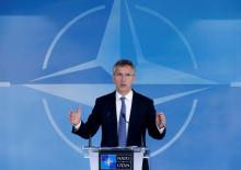 NATO Secretary-General Jens Stoltenberg briefs the media during a NATO defence ministers meeting at the Alliance headquarters in Brussels, Belgium, June 14, 2016. PHOTO BY REUTERS/Francois Lenoir