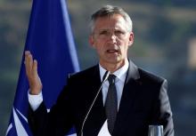NATO Secretary-General Jens Stoltenberg speaks during a news conference in Tbilisi, Georgia, September 8, 2016. PHOTO BY REUTERS/David Mdzinarishvili