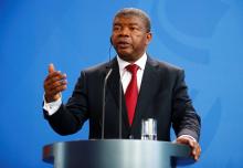 Angolan President Joao Lourenco and German Chancellor Angela Merkel (unseen) attend a news conference at the chancellery in Berlin, Germany, August 22, 2018. PHOTO BY REUTERS/Hannibal Hanschke
