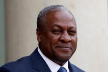 Ghana's President John Dramani Mahama arrives for a meeting with France's President at the Elysee Palace in Paris, France May 28, 2013. PHOTO BY REUTERS/Charles Platiau