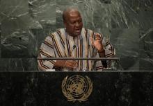 President John Dramani Mahama of Ghana addresses the United Nations General Assembly in the Manhattan borough of New York, U.S., September 21, 2016. PHOTO BY REUTERS/Mike Segar