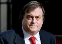 Britain's Deputy Prime Minister John Prescott arrives for a weekly cabinet meeting at Downing Street in London, May 4, 2006. PHOTO BY REUTERS/Dylan Martinez