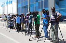 Somali journalists are seen in Mogadishu, Somalia December 29, 2019. REUTERS/Feisal Omar