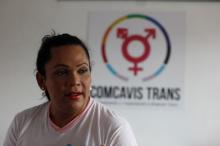 Karla Avelar, executive director of the Association for Communicating and Training Trans Women (COMCAVIS TRANS), pose for a picture at her office in San Salvador, El Salvador, May 12, 2017. PHOTO BY REUTERS/Jose Cabezas