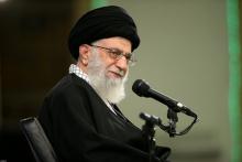 Iran's Supreme Leader Ayatollah Ali Khamenei delivers a speech in a meeting with military commanders in Tehran, Iran, February 7, 2017. PHOTO BY REUTERS/Leader.ir