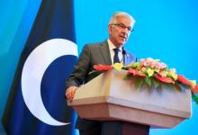 Pakistani Foreign Minister Khawaja Asif speaks during a joint news conference after the 1st China-Afghanistan-Pakistan Foreign Ministers' Dialogue in Beijing, China, December 26, 2017. PHOTO BY REUTERS/Jason Lee