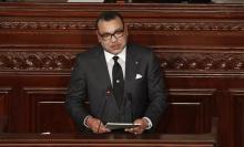 Morocco's King Mohammed VI delivers a speech at the Constituent Assembly in Tunis, May 31, 2014. PHOTO BY REUTERS/Zoubeir Souissi