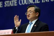 China's Vice Foreign Minister Liu Zhenmin speaks during a news conference in Beijing, July 13, 2016. PHOTO BY REUTERS/China Daily