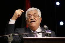 Palestinian President Mahmoud Abbas gestures as he speaks during the opening ceremony of the "Jerusalem in Memory" exhibition in the West Bank city of Ramallah, January 4, 2015. PHOTO BY REUTERS/Mohamad Torokman