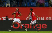 Egypt's Mahmoud Kahraba celebrates after scoring a goal. PHOTO BY REUTERS/Amr Abdallah Dalsh