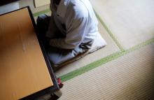 A 75-year-old man, who goes by the name Saburo Kita in Japanese media to avoid questions from his late wife's family, speaks during an interview with Reuters at his flat in Tokyo, Japan, April 22, 2018. PHOTO BY REUTERS/Toru Hanai
