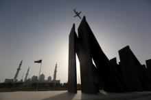 General view of Martyrs Memorial Park opposite Sheikh Zayed Mosque in Abu Dhabi, UAE, May 9, 2018. PHOTO BY REUTERS/Satish Kumar