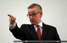 Britain's Justice Secretary, Michael Gove, delivers his speech after announcing his bid to become Conservative Party leader, in London, Britain, July 1, 2016. PHOTO BY REUTERS/Peter Nicholls