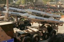 India's Brahmos supersonic cruise missiles, mounted on a truck, pass by during a full dress rehearsal for the Republic Day parade in New Delhi, India, January 23, 2006. PHOTO BY REUTERS/Kamal Kishore