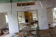 The interior of a destroyed mosque is seen after a group of men attack it in the first serious outburst of inter-religious violence in months in the village of Thayethamin outside Yangon, Myanmar June 24, 2016.  PHOTO BY REUTERS/Soe Zeya Tun