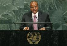 Swaziland King Mswati III addresses the 72nd United Nations General Assembly at U.N. headquarters in New York, U.S., September 20, 2017. PHOTO BY REUTERS/Lucas Jackson