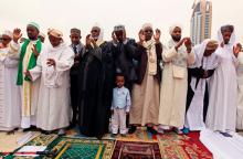 Muslim men attend Eid al-Fitr prayers to mark the end of the holy fasting month of Ramadan in Addis Ababa, Ethiopia, July 6, 2016. PHOTO BY REUTERS/Tiksa Negeri