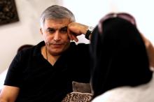 Human rights activists, Zainab al-Khawaja and Nabeel Rajab (L) talk during their meeting with activists after al-Khawaja's release from prison, Manama, Bahrain, June 3, 2016. PHOTO BY REUTERS/Hamad I Mohammed