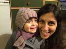 Nazanin Zaghari-Ratcliffe and her daughter Gabriella pose for a photo in London, Britain, February 7, 2016. PHOTO BY REUTERS/Karl Brandt