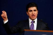 Kurdish region's Prime Minister Nechirvan Barzani speaks during a news conference in Erbil, Iraq, November 20, 2017. PHOTO BY REUTERS/Azad Lashkari