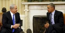 U.S. President Barack Obama meets with Israeli Prime Minister Benjamin Netanyahu in the Oval office of the White House in Washington, November 9, 2015. PHOTO BY REUTERS/Kevin Lamarque